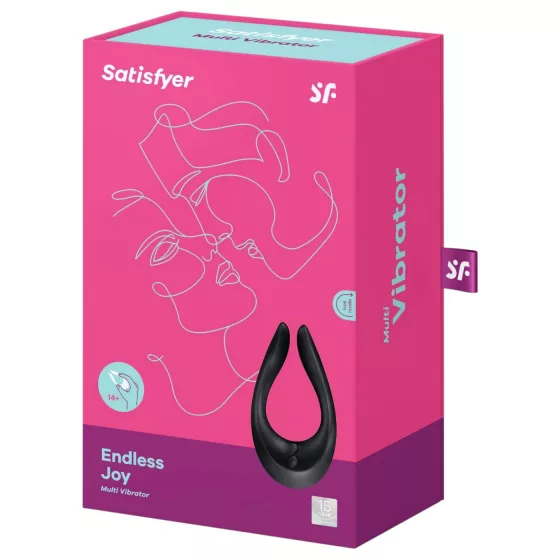 Satisfyer Endless Joy - akumulátorový, vodotesný párový vibrátor (čierny)