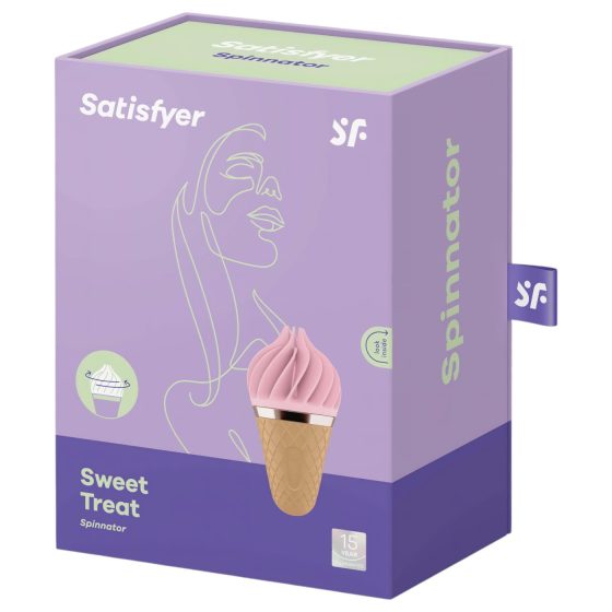 Satisfyer Sweet Treat - nabíjací rotačný vibrátor na klitoris (ružovo-hnedý)