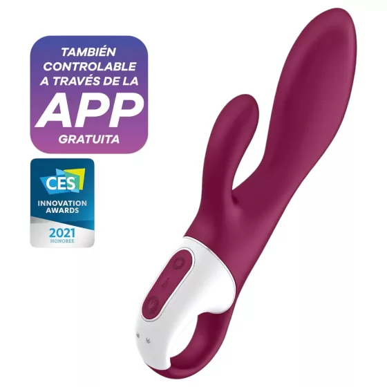Satisfyer Heated Affair - zahrievací vibrátor s klitoriálnym ramienkom (červený)