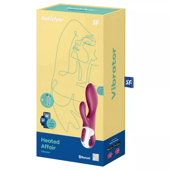 Satisfyer Heated Affair - zahrievací vibrátor s klitoriálnym ramienkom (červený)