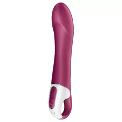   Satisfyer Big Heat - akumulátorový, zohrievací vibrátor na bod G (červený)