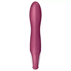   Satisfyer Big Heat - akumulátorový, zohrievací vibrátor na bod G (červený)