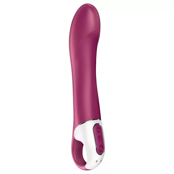 Satisfyer - vibrátor na bod G s ohrievaním a akumulátorom - červený