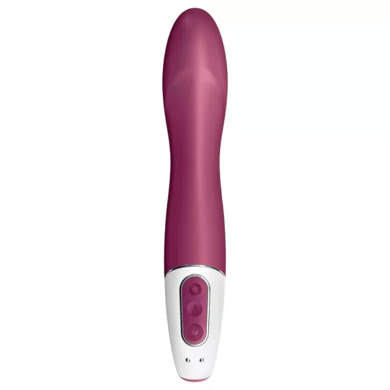 Satisfyer - vibrátor na bod G s ohrievaním a akumulátorom - červený