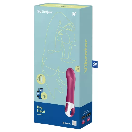 Satisfyer - vibrátor na bod G s ohrievaním a akumulátorom - červený