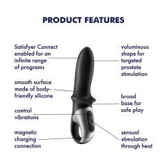   Satisfyer Hot Passion - inteligentný vyhrievací análny vibrátor (čierny)