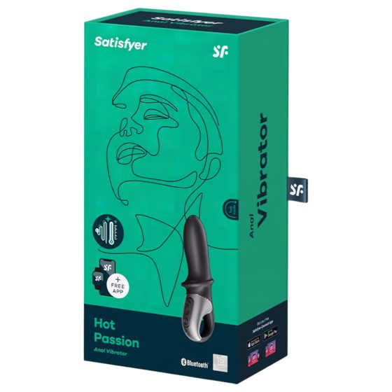Satisfyer Hot Passion - inteligentný vyhrievací análny vibrátor (čierny)