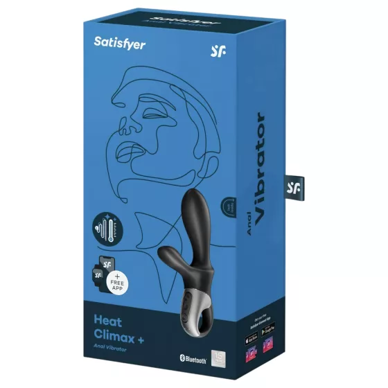 / Satisfyer Heat Climax+ - aplikáciou ovládaný vyhrievací análny vibrátor (čierny)