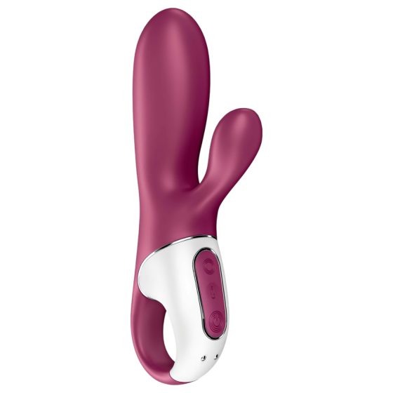 Satisfyer Hot Bunny - inteligentný vibračný stimulátor s ohrevom (červený)