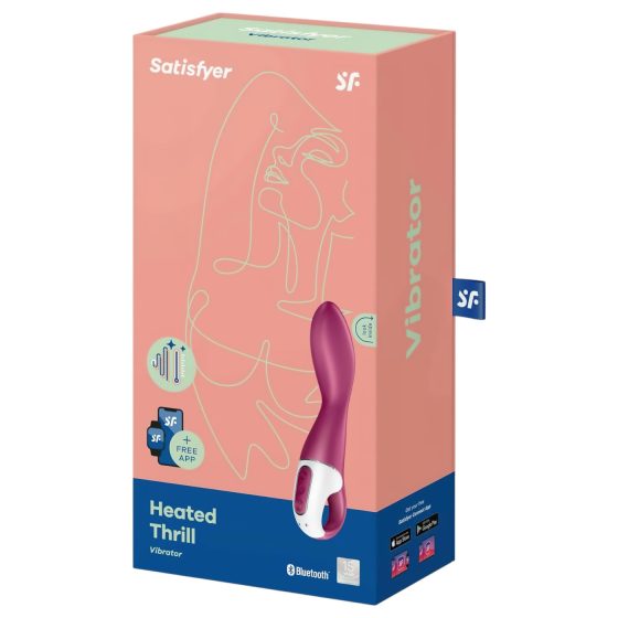 Satisfyer Heated Thrill - vibračný stimulátor s ohrevom - červený