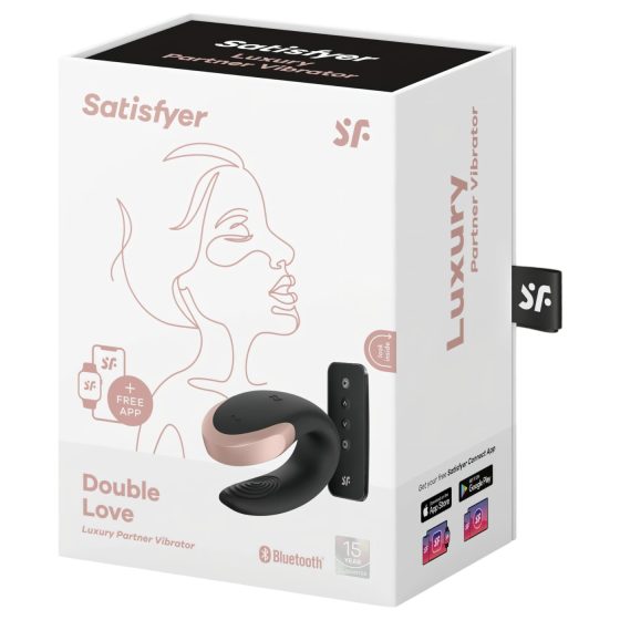 Satisfyer Double Love - párový vibrátor - smart ovládanie - čierny