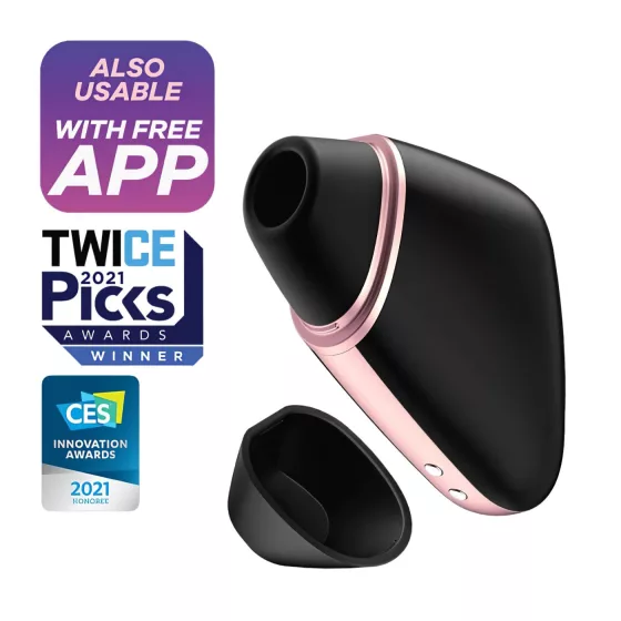 Satisfyer Love Triangle - Aplikáciou ovládaný klitorálny stimulátor s tlakovými vlnami (čierny)