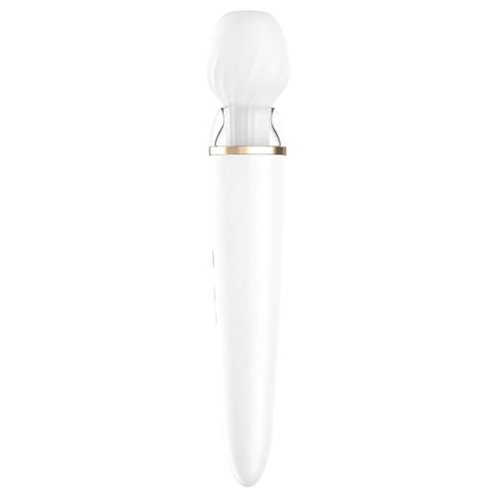 Satisfyer Double Wand-er - chytrý masážny vibrátor (biely)