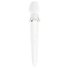   Satisfyer Double Wand-er - chytrý masážny vibrátor (biely)