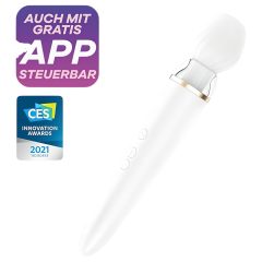   Satisfyer Double Wand-er - chytrý masážny vibrátor (biely)