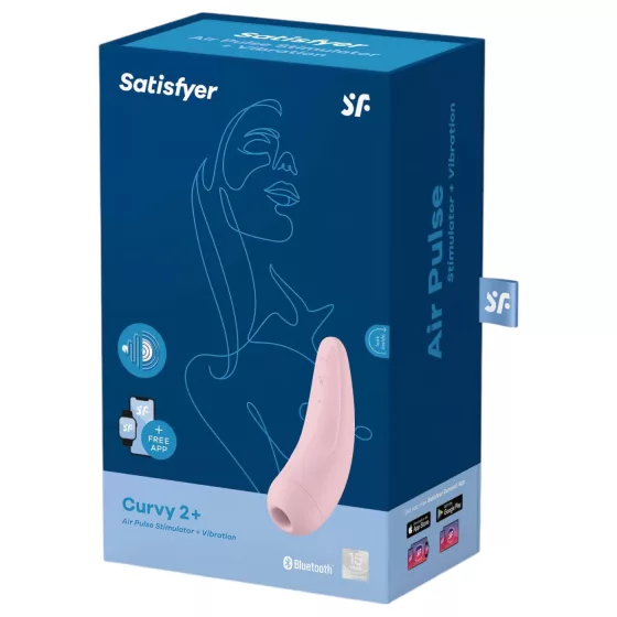 Satisfyer Curvy 2+ - aplikáciou ovládaný pulzačný stimulátor klitorisu (ružový)