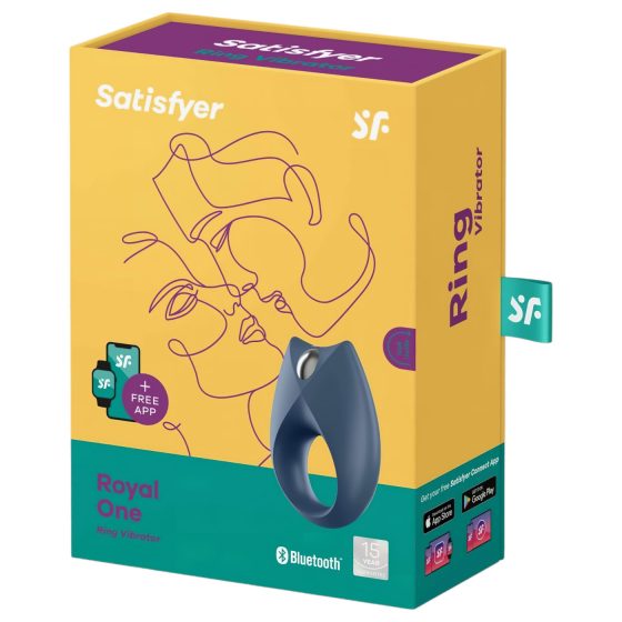 Satisfyer Royal One - inteligentný vibračný krúžok na penis (modrý)
