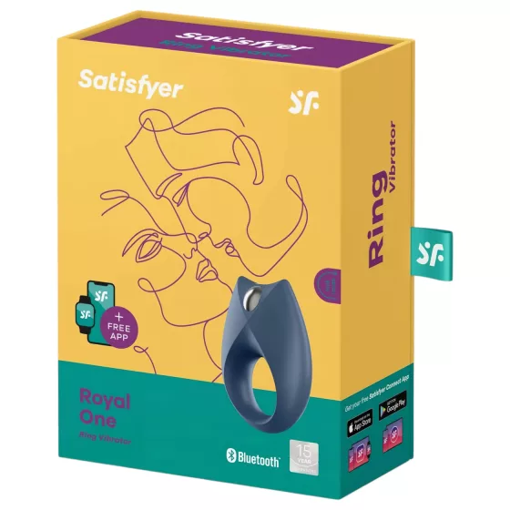 Satisfyer Royal One - Vibrátor na penis s ovládaním cez aplikáciu, pre mužov (modrý)