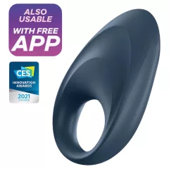  Satisfyer Mighty One - Vibračný erekčný krúžok pre mužov s ovládaním cez aplikáciu (modrý)