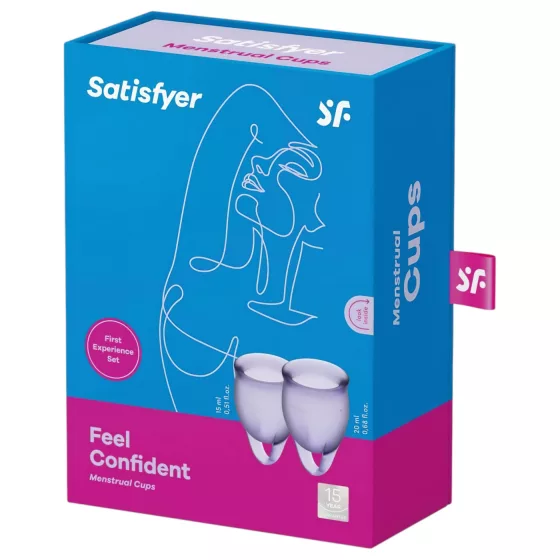 Satisfyer Feel Confident - menštruačný kalíšok set - fialový
