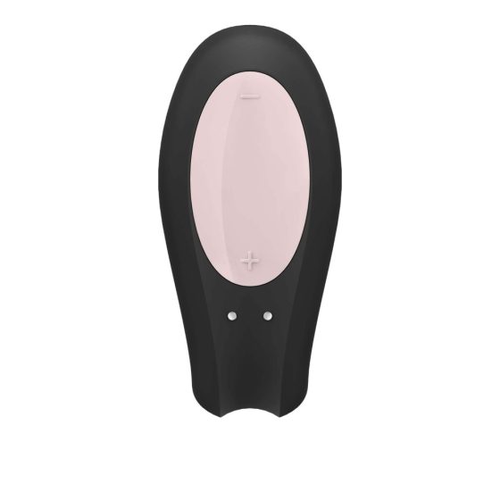Satisfyer Double Joy - nabíjací, vodotesný, smart párový vibrátor (čierny)