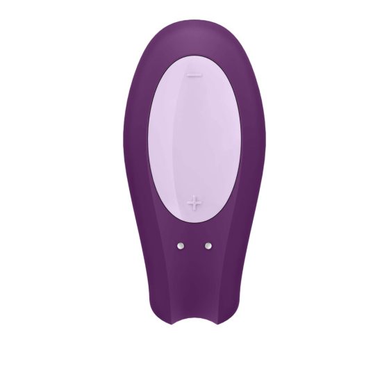 Satisfyer Double Joy - nabíjací, vodotesný, smart párový vibrátor (fialový)