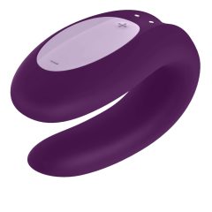   Satisfyer Double Joy - nabíjací, vodotesný, smart párový vibrátor (fialový)