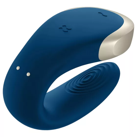 Satisfyer Double Love - párový vibrátor - Bluetooth - modrý