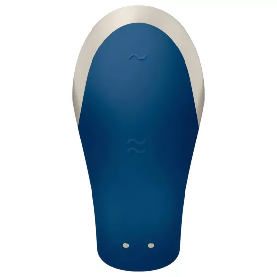 Satisfyer Double Love - párový vibrátor - Bluetooth - modrý