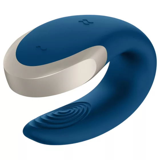 Satisfyer Double Love - párový vibrátor - Bluetooth - modrý