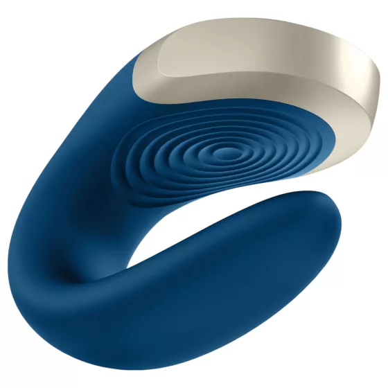 Satisfyer Double Love - párový vibrátor - Bluetooth - modrý