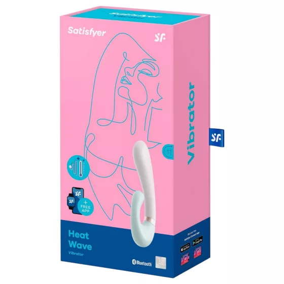 Satisfyer Heat Wave - vibrátor s vyhrievaním a ramenom - mätová