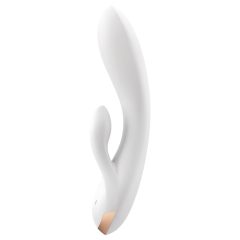   Satisfyer Double Flex - inteligentný vibrátor s ramenom na klitoris (biely)