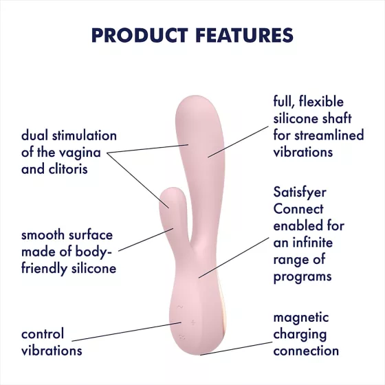 Satisfyer Mono Flex - inteligentný vodotesný vibrátor (ružový)