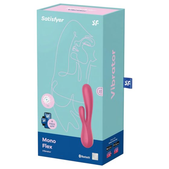 Satisfyer Mono Flex - vibrátor pre ženy - vodotesný - červený
