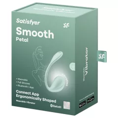   Satisfyer Smooth Petal - nositeľné vibračné vajíčko ovládané aplikáciou (zelené)