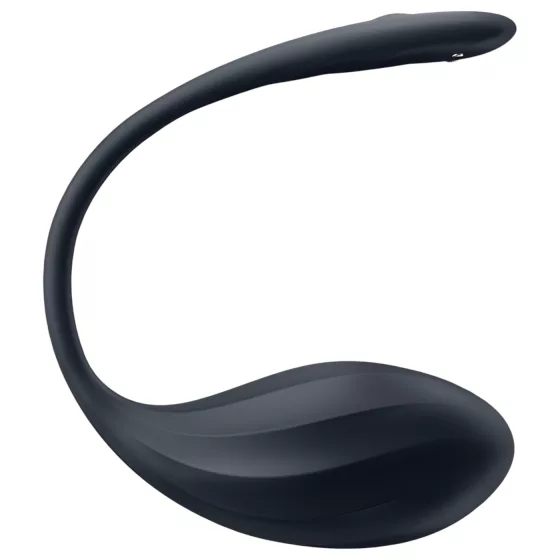 Satisfyer Ribbed Petal - nositeľné vibračné vajíčko s rádiovým ovládaním (čierne)