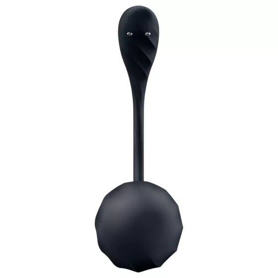 Satisfyer Ribbed Petal - nositeľné vibračné vajíčko s rádiovým ovládaním (čierne)