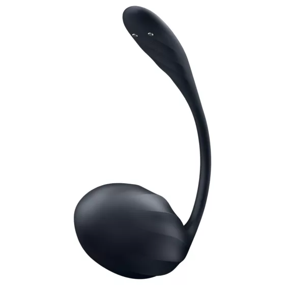 Satisfyer Ribbed Petal - nositeľné vibračné vajíčko s rádiovým ovládaním (čierne)