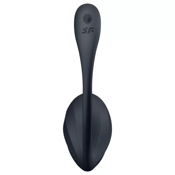 Satisfyer Ribbed Petal - nositeľné vibračné vajíčko s rádiovým ovládaním (čierne)