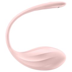   Satisfyer Rebrovaný Lotos - vibračné vajíčko na diaľkové ovládanie (ružové)