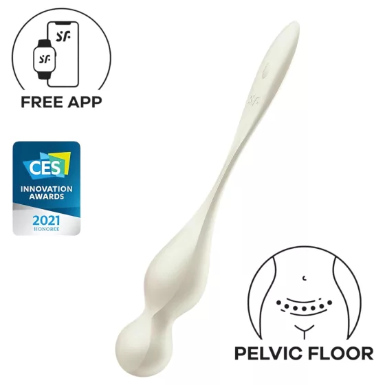 Satisfyer Love Birds 1 - vibračná venušina gulička ovládaná aplikáciou (biela)