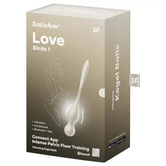 Satisfyer Love Birds 1 - vibračná venušina gulička ovládaná aplikáciou (biela)