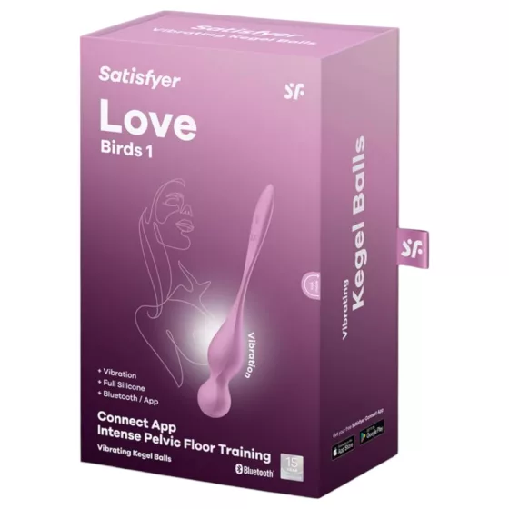 Satisfyer Love Birds 1 - vibračné venušine guličky ovládané aplikáciou (ružové)