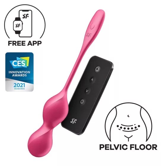 Satisfyer Love Birds 2 - vibračné venušine guličky - smart funkcia - ružové