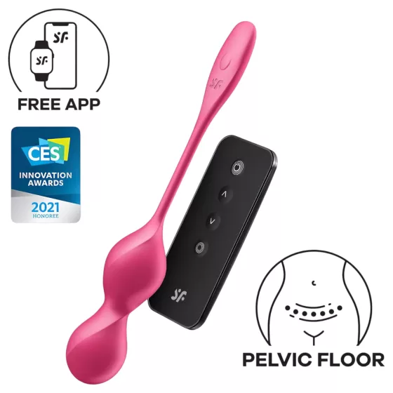 Satisfyer Love Birds 2 - vibračná venušina guľa s ovládaním cez aplikáciu (ružová)