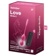   Satisfyer Love Birds 2 - vibračná venušina guľa s ovládaním cez aplikáciu (ružová)