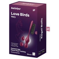   Satisfyer Love Birds Vary - inteligentná venušina guľa - nastaviteľná - červená