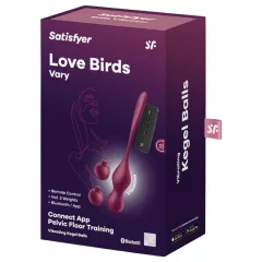   Satisfyer Love Birds Vary - Vibračné venušine guličky ovládané aplikáciou (červené)