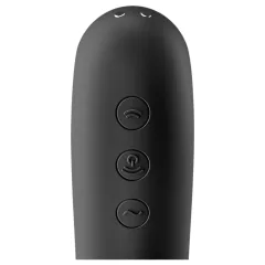   Satisfyer Dual Kiss - akumulátorový vaginálny a klitorálny vibrátor (čierny)